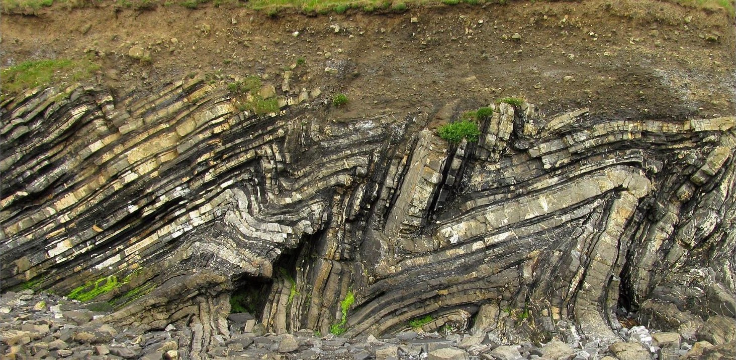 The folded cliffs at Loughshinny