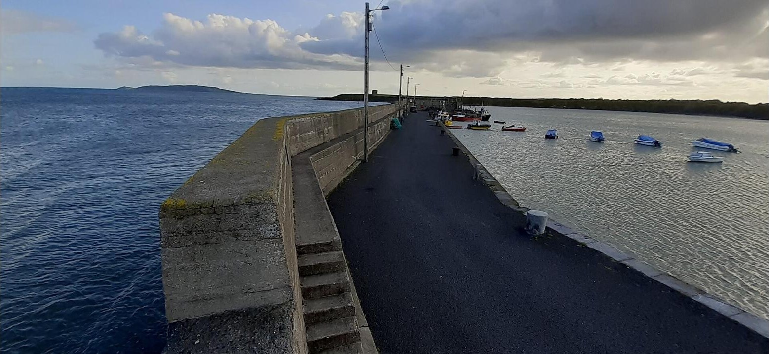 The pier looking towards Lambay
