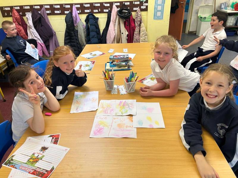 Smiles around the drawing table