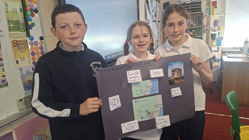Pupils proud of their project poster