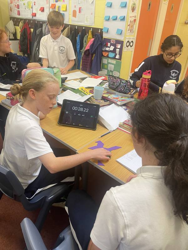 Maths with tablets and shapes